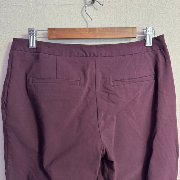 Mario Serrani Size 8 Dark Purple Straight Leg Dress Pants with Pockets - Picture 6 of 10